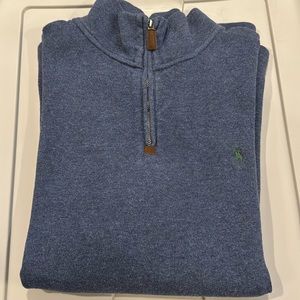 Polo Ralph Lauren Men’s XL 1/4 Zip Sweater 100% Cotton Blue